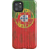 Portuguese Flag Dark Wood iPhone 11 Pro Max Impact Case